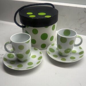 Russ Green Polka Dot Espresso Set